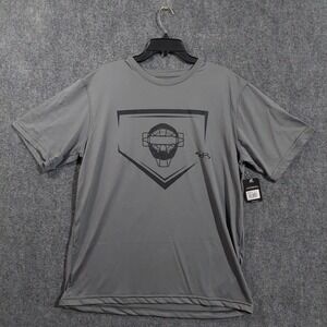 Boombah Shirt Mens Large Gray Catcher Mask Baseball Performance Graphic Tee NWT